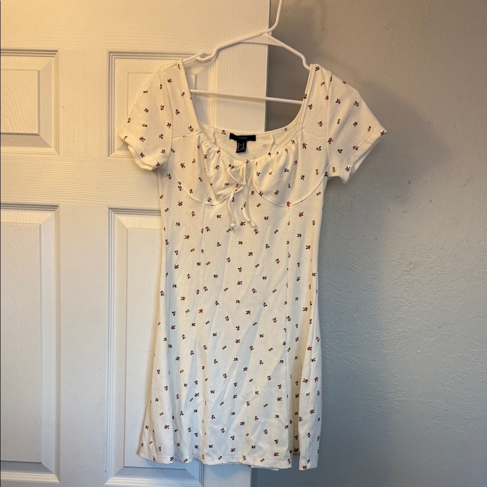 Floral White Mini Dress